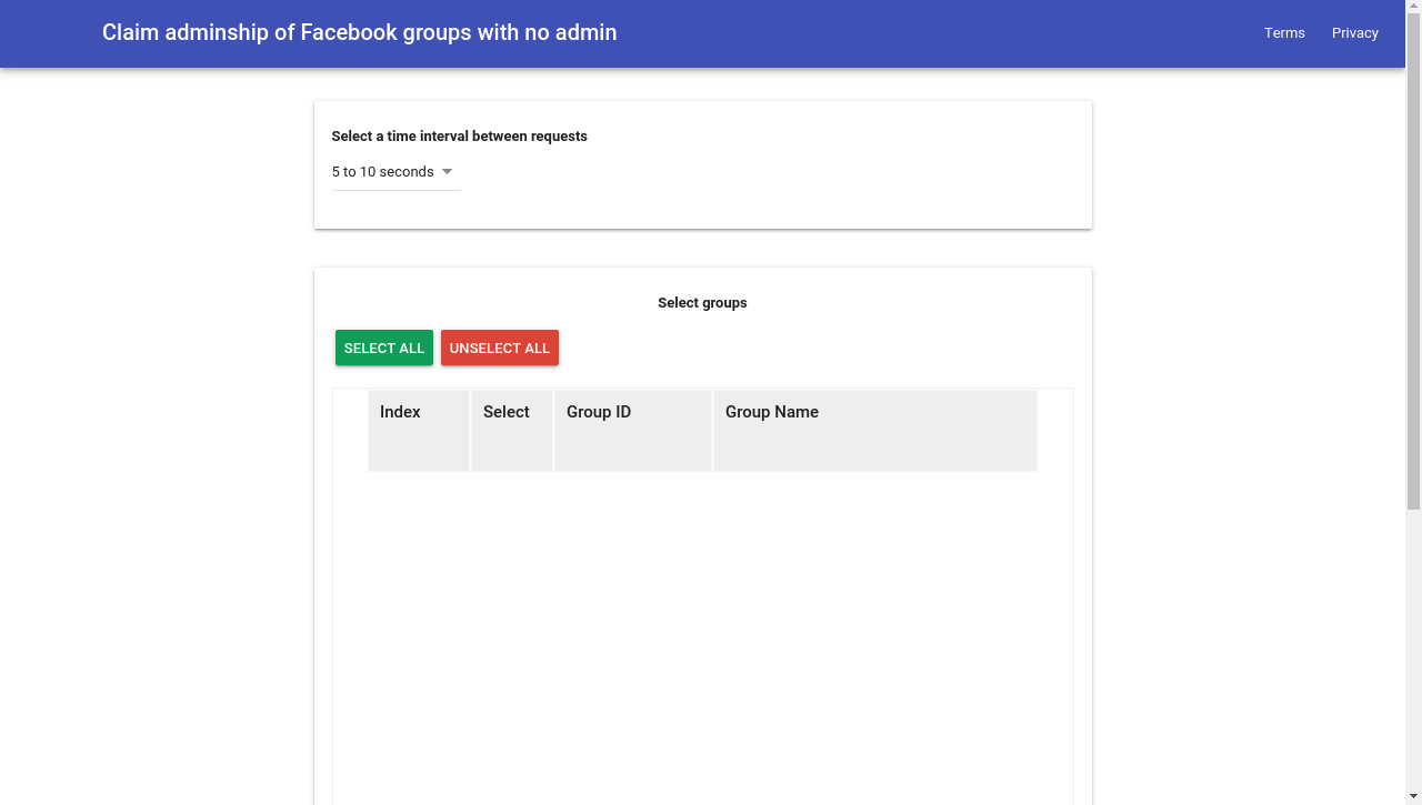 Claim group adminship tool