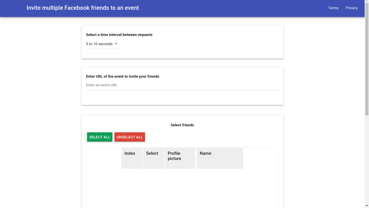 invite multiple friends to a Facebook event