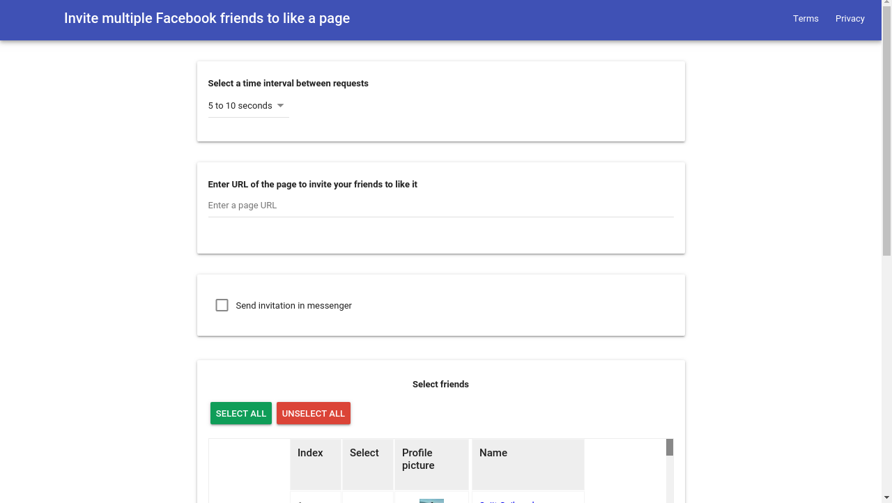 invite multiple friends to a Facebook page